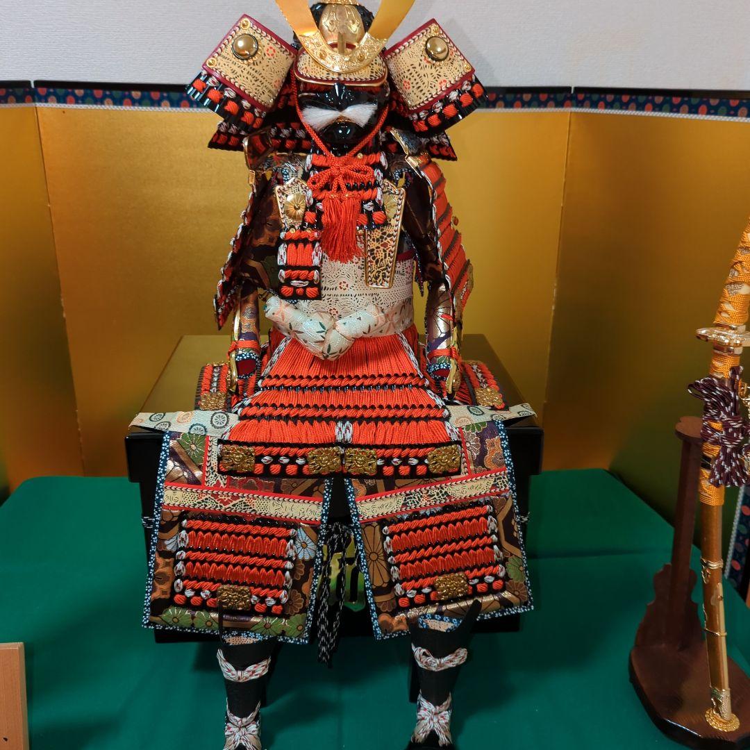 鎧飾り 五月人形　雄山作 　黒小礼赤糸威大鎧　12号