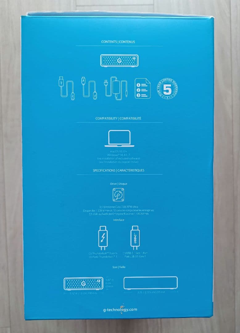 【業務用】G-Drive with Thunderbolt3 18TB※PC通電