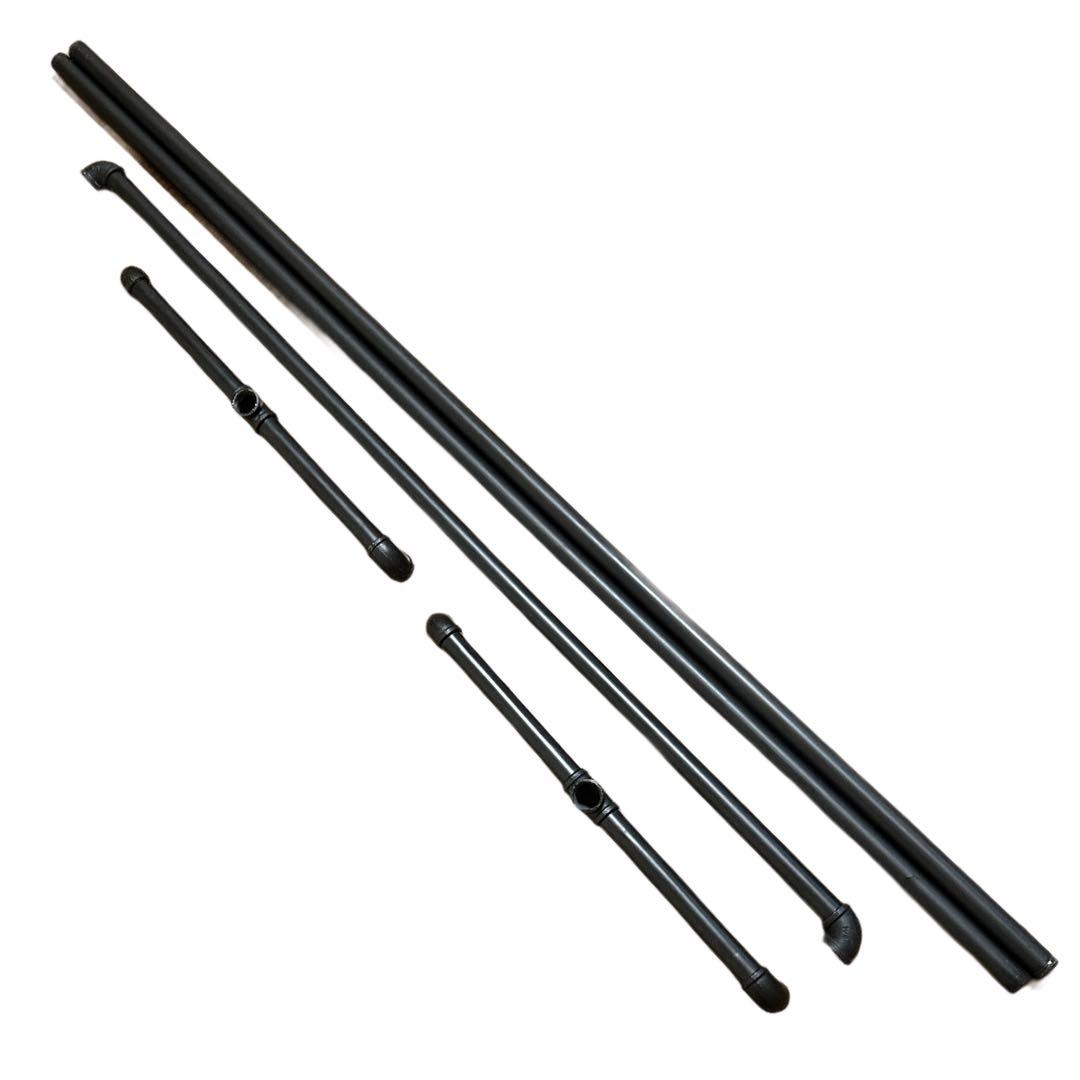 アイアンハンガーラック 150×120 黒 ブラック ラック パイプ ガス管