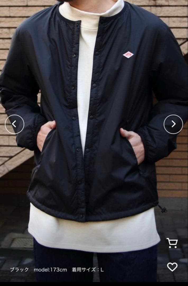 【新品】DANTON ダントンインサレーションカラーレス ジャケット/ブラックL