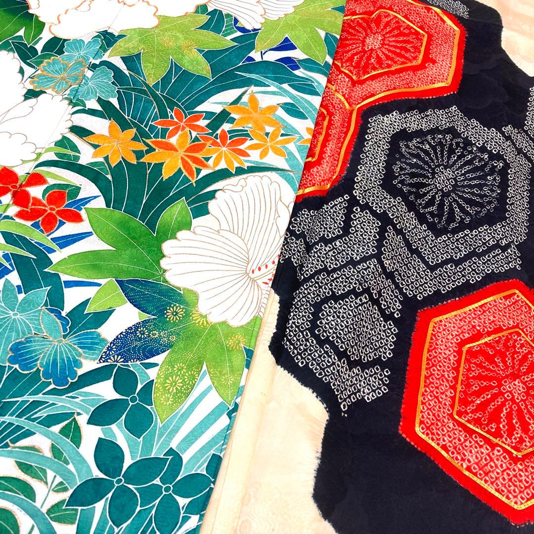 【TAMA屋】全て正絹 全て振袖 刺繍 絞り まとめ売り20点TM2543