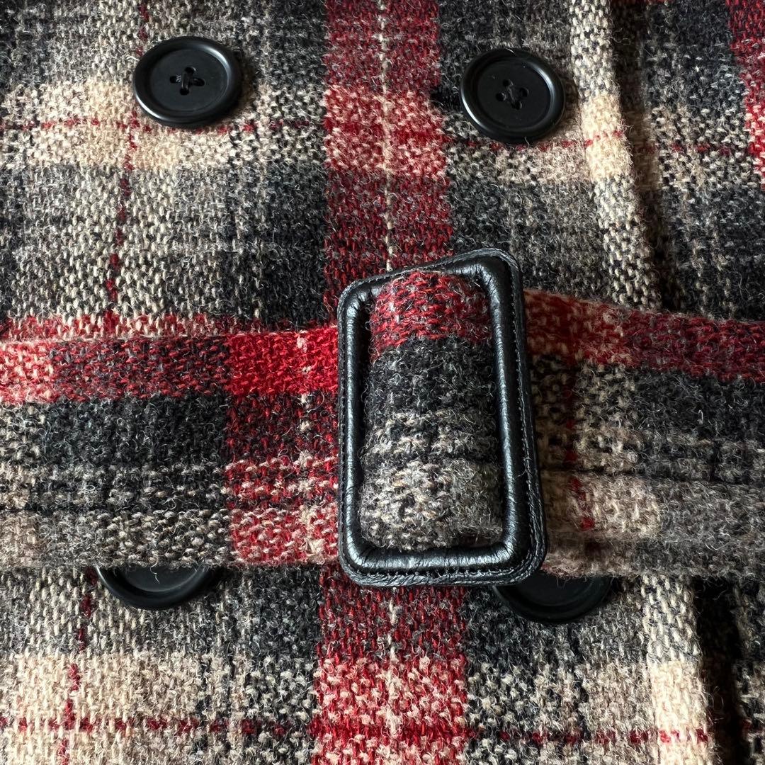 【極美品】RALPH LAUREN ウールコート チェック ダブル ベルト付き