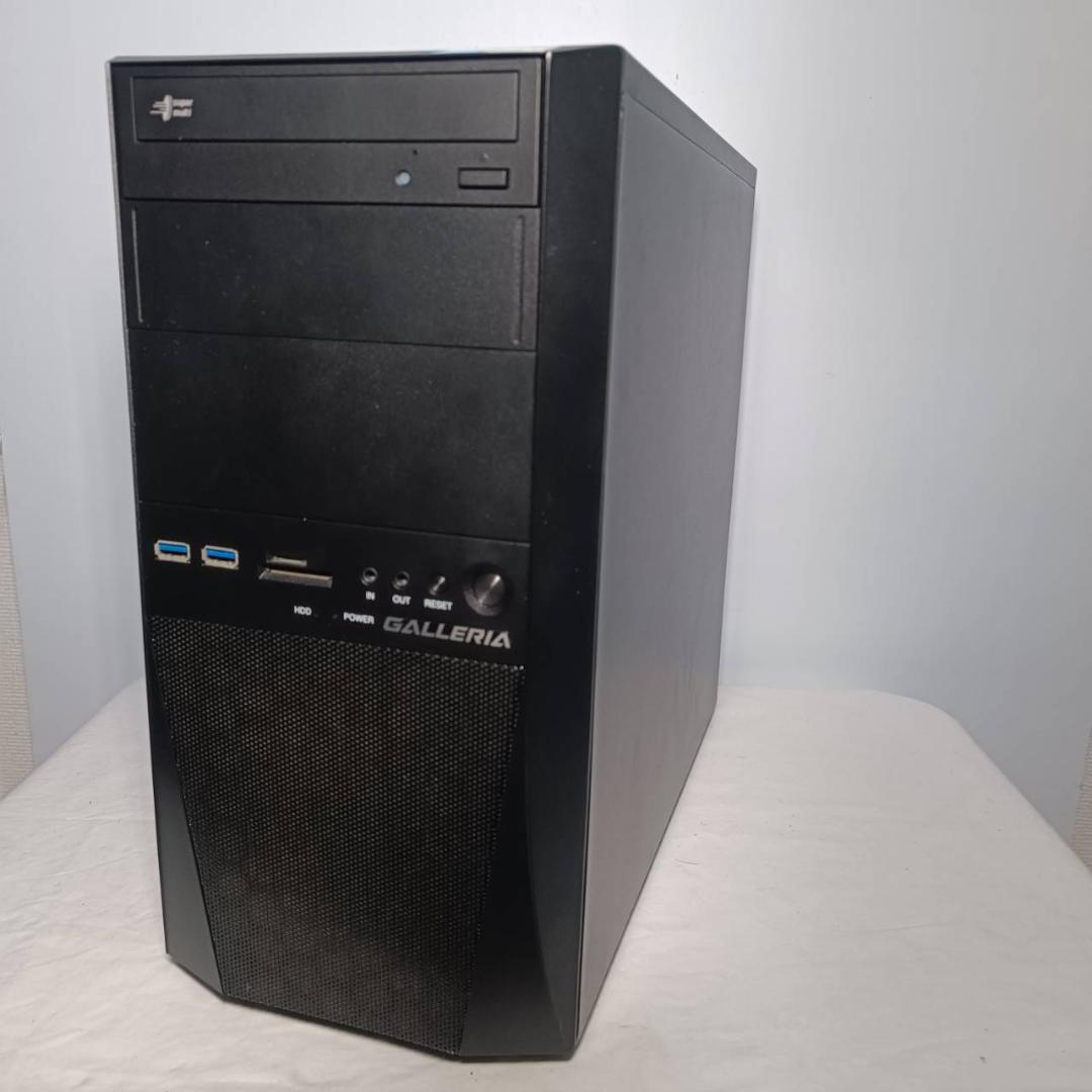 【激安ゲーミングPCフルセット】GTX1650 MS Office搭載 ガレリア