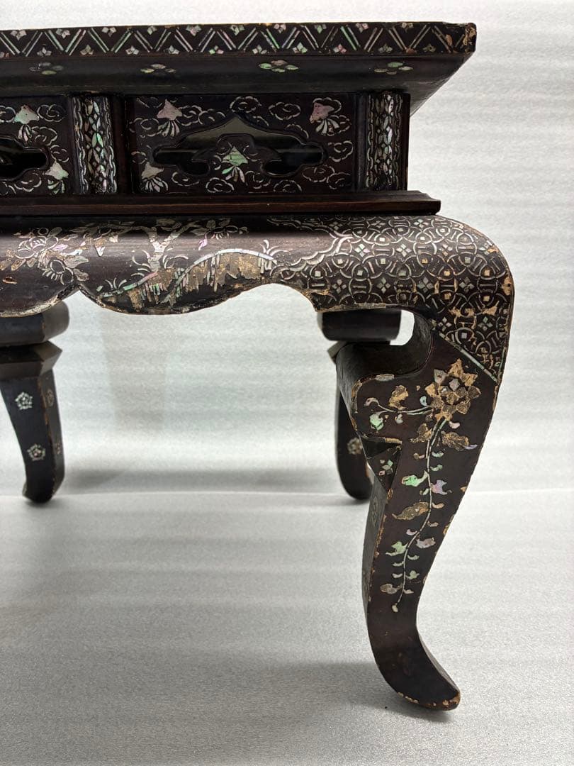 螺鈿細工　飾台　香炉台　花台　江戸時代　古美術