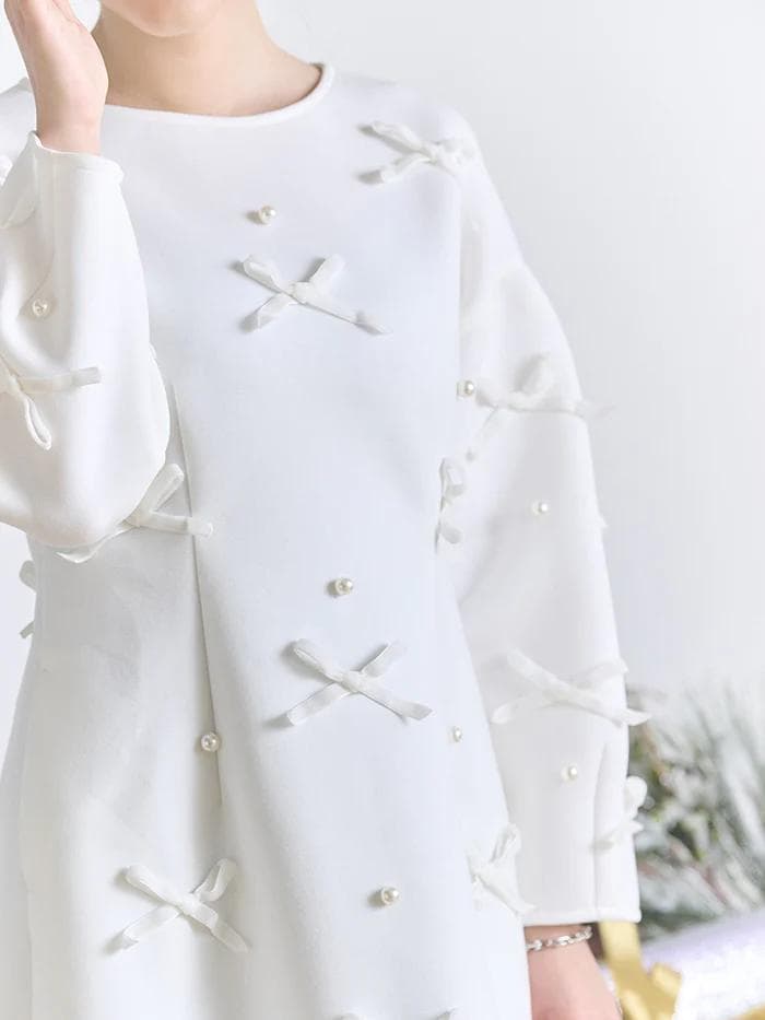 新品タグ付き　chesty × Ayano ベロアリボンパールワンピース