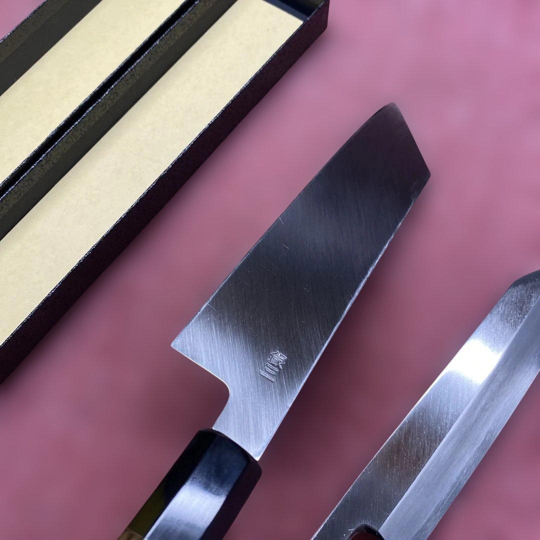 銀三　特製万能型ペティ包丁150㎜5寸とケンムキ包丁180㎜6寸のセット