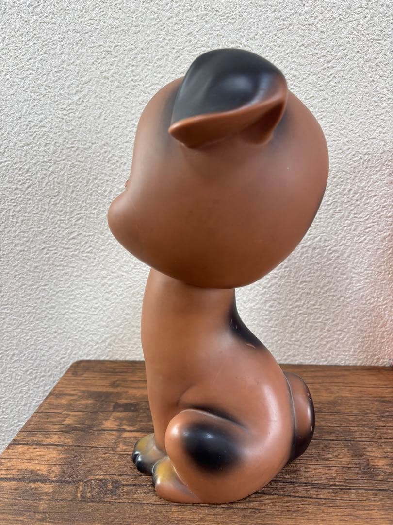 昭和レトロ ソフビ人形 笛付 ラバードール 犬 茶色