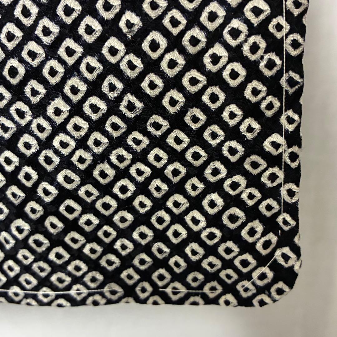 D143 訪問着　絞り　鳥刺繍　花紋　正絹　着物　袷　未使用極美品