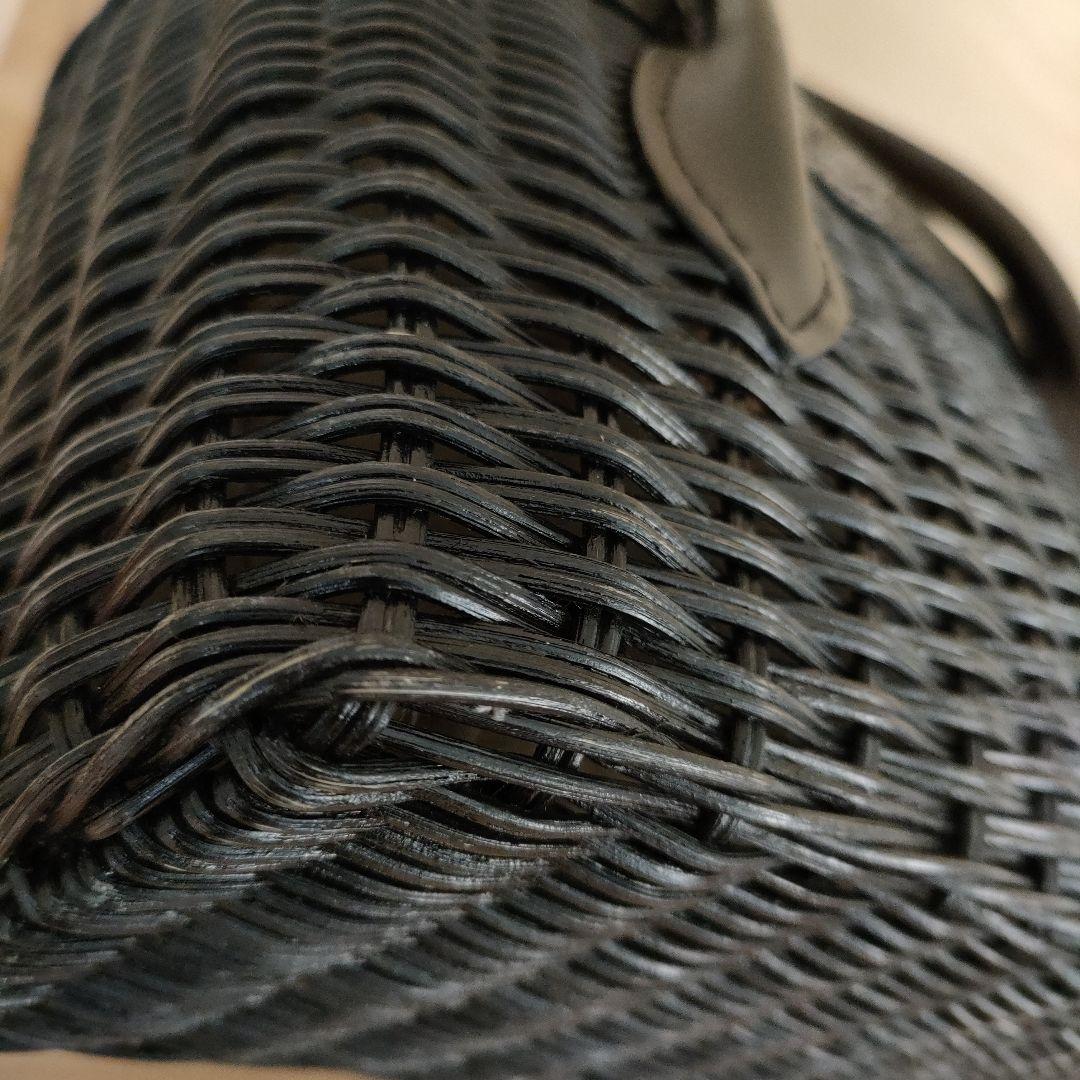 GRACE CONTINENTAL カービングトライブス　カゴバッグ 黒