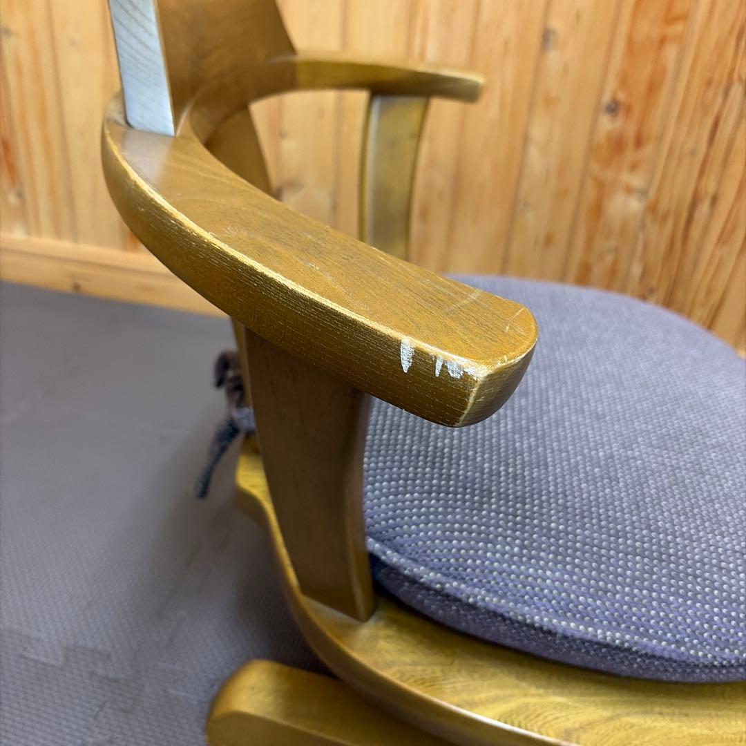 希少 karimoku カリモク 回転 座椅子 肘掛け 座面クッション