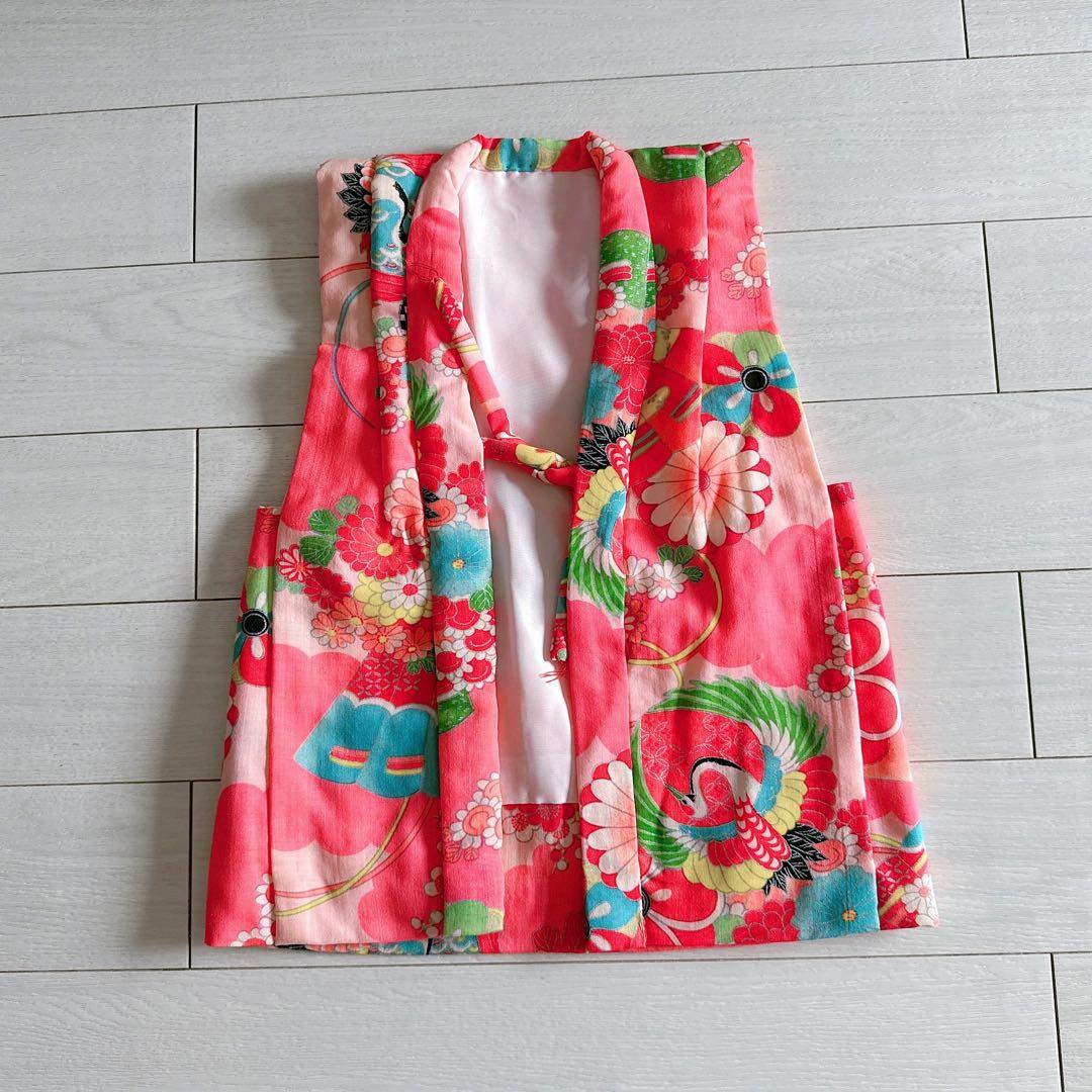 七五三　手縫い　レトロ　アンティーク　3歳用　着物　女児　女の子