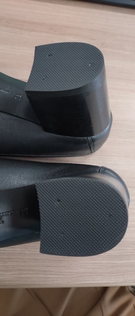 美品　フェラガモ ローファー　5センチヒール　黒　ガンチーニ　ROLO　7½D