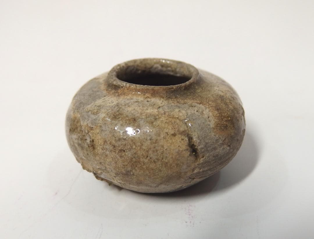 古瀬戸灰釉小壺/鎌倉～室町/ミニサイズ/古民芸