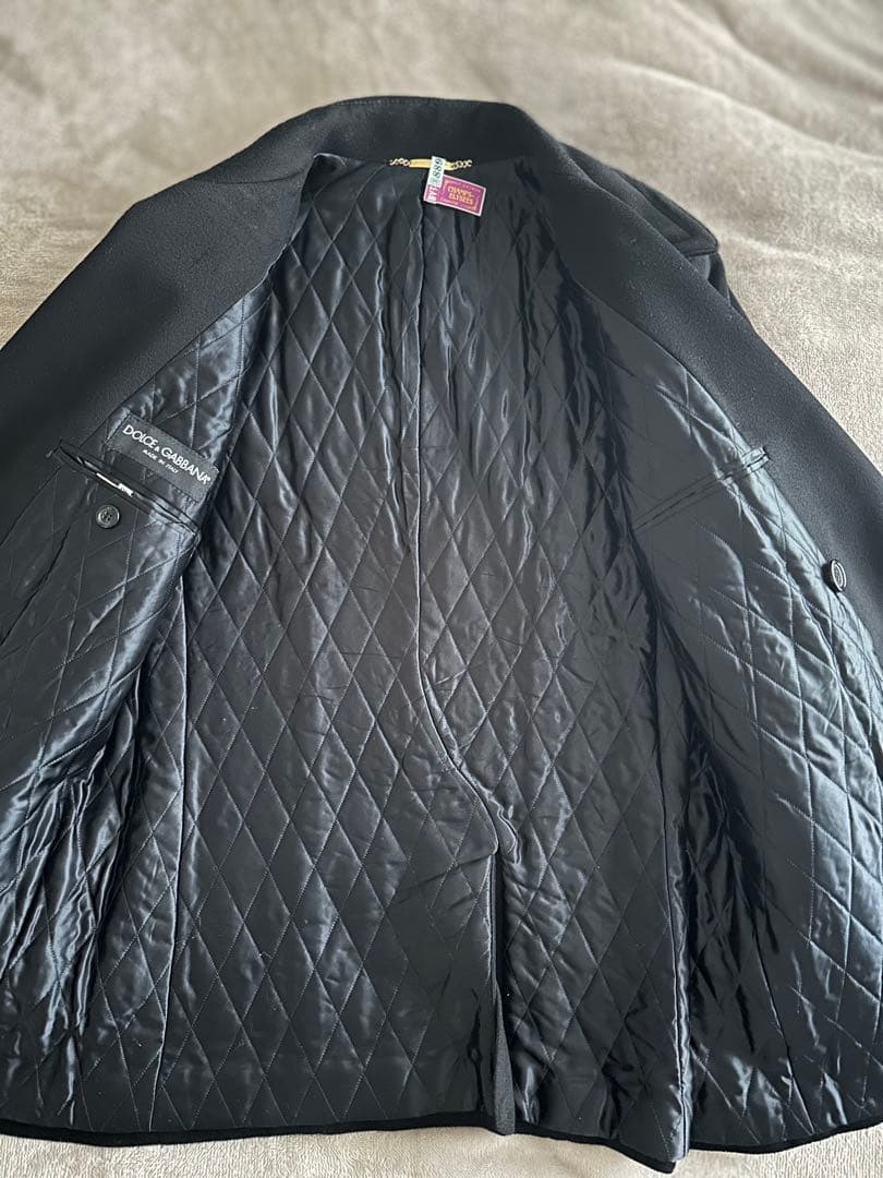 美品【Dolce&Gabbana】カシミア混/Pコート/ダブルブレスト/48