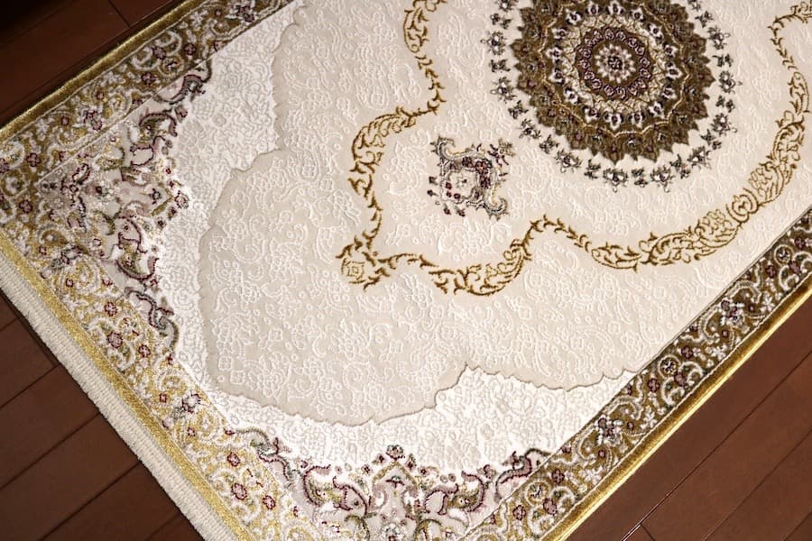 在庫処分価格！玄関マット ペルシャ柄絨毯79×154カーペット 金運アップ！？