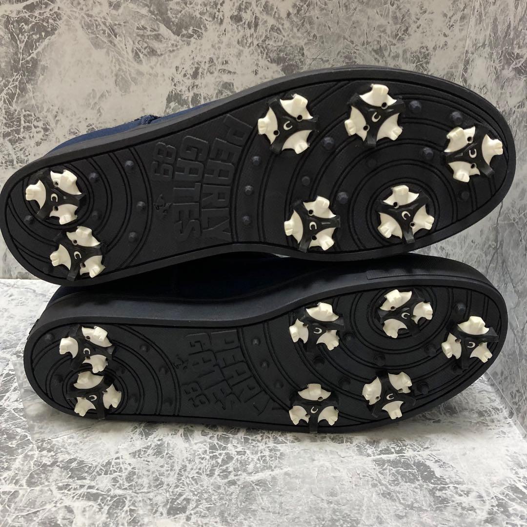 【新品未使用】パーリーゲイツ ゴルフシューズ ヌバック×リブニット 22.5