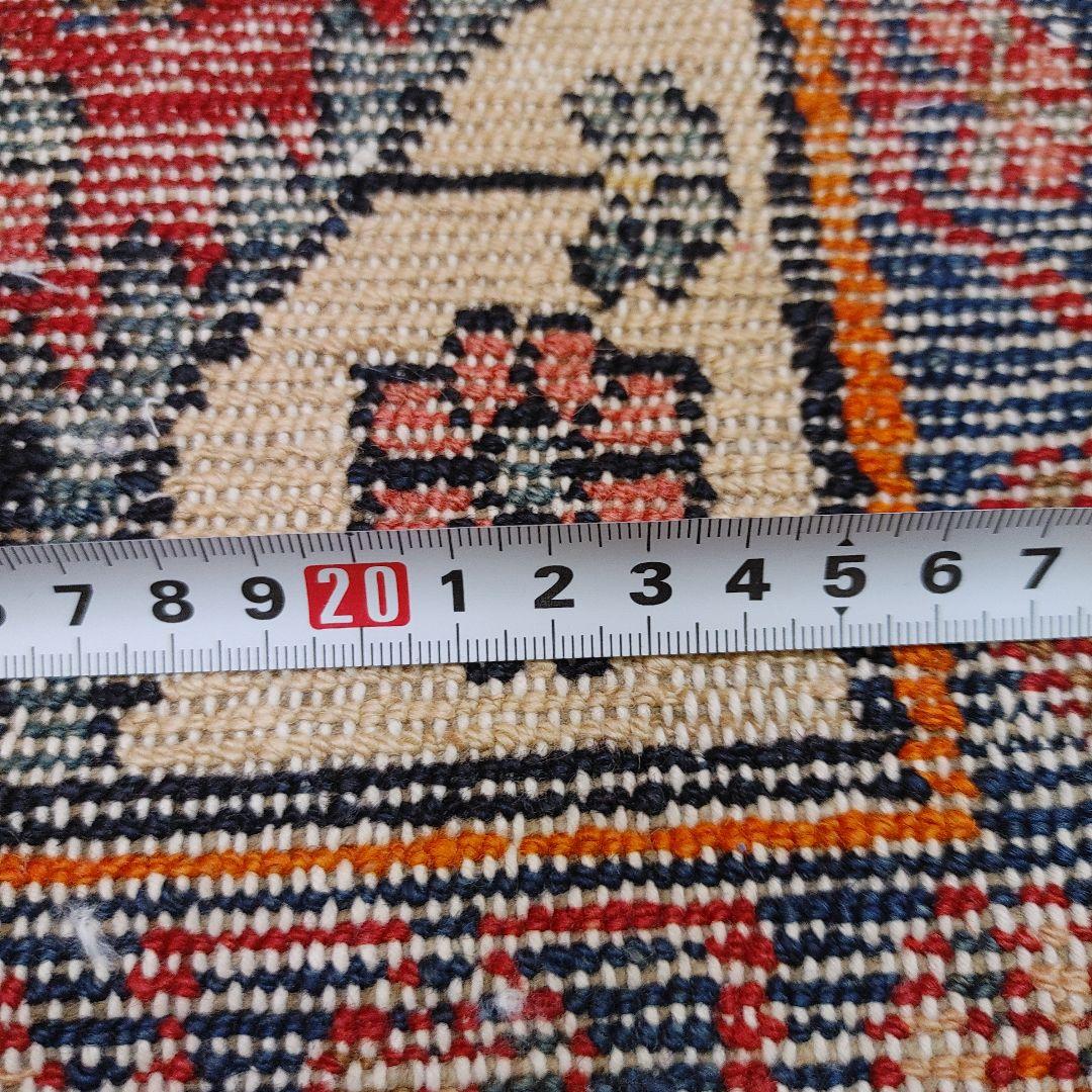 ペルシャ絨毯 205x135 手織り 美術品 草木染 ハマダン産クリーニング済み