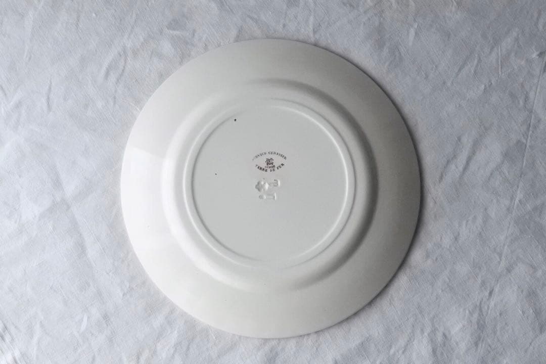 淡く優しいサクラの景色　クレイユモントロー　プレート　フランスアンティーク