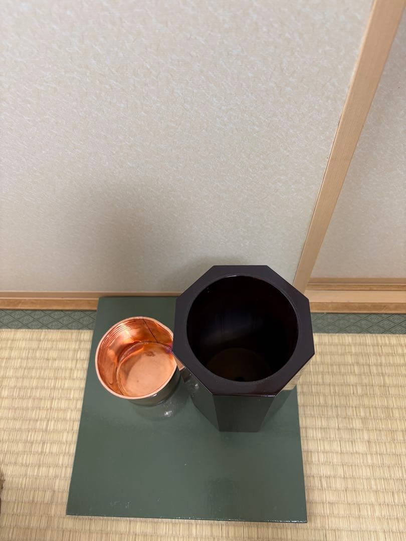 28 美品！　八角中三管筒　３本セット　花入れ　未生流　御室流　花器　華道具