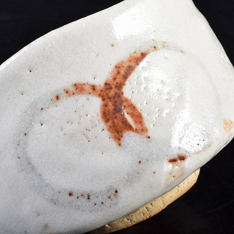 ツッチー　加藤唐九郎　一無斎作　広沢銘　志野茶碗　共箱　M　R7560