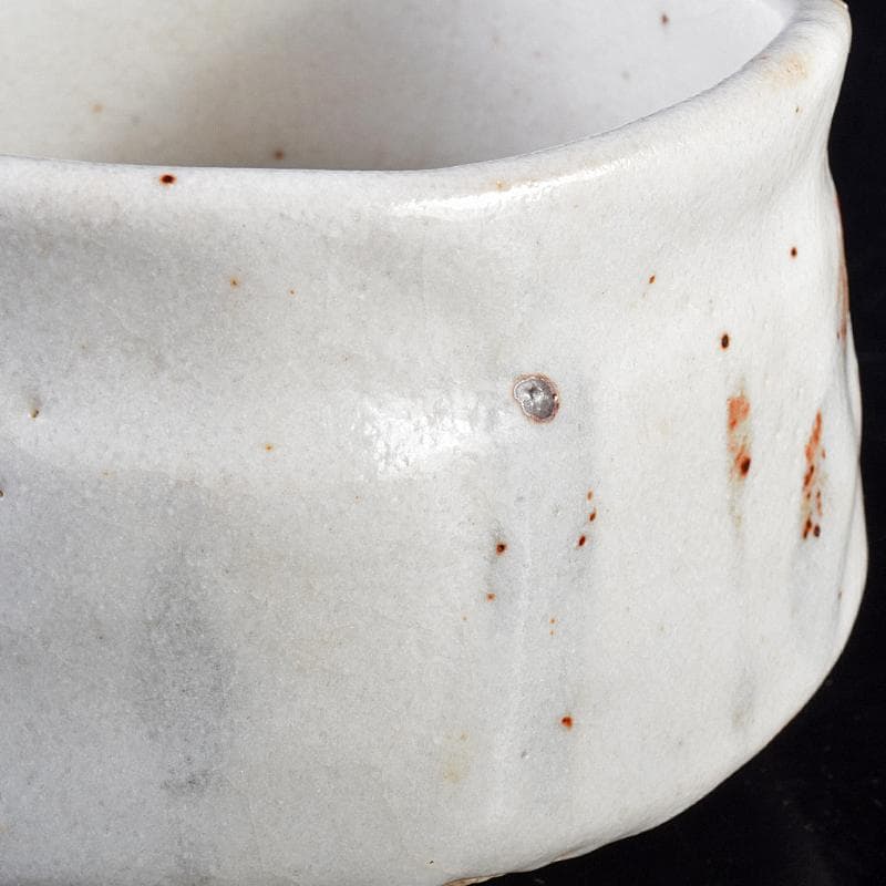 ツッチー　加藤唐九郎　一無斎作　広沢銘　志野茶碗　共箱　M　R7560