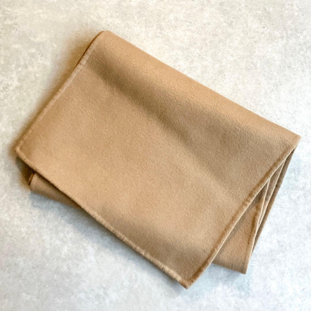 美品 エストネーション ストール付ウールダブルフェイスロングコート キャメル