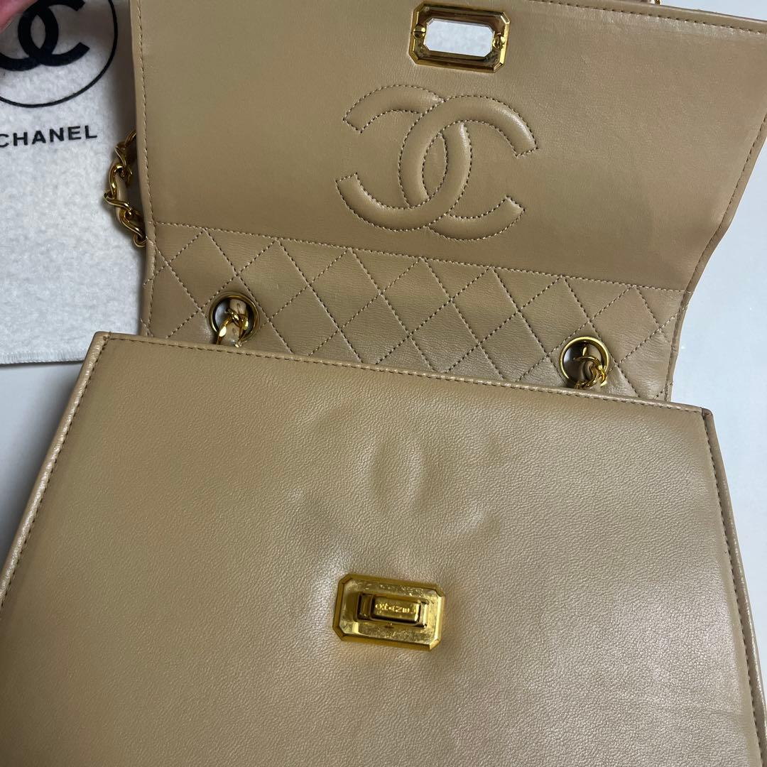 CHANEL チェーンバッグ マトラッセ ベージュ 正規品 ヴィンテージシャネル