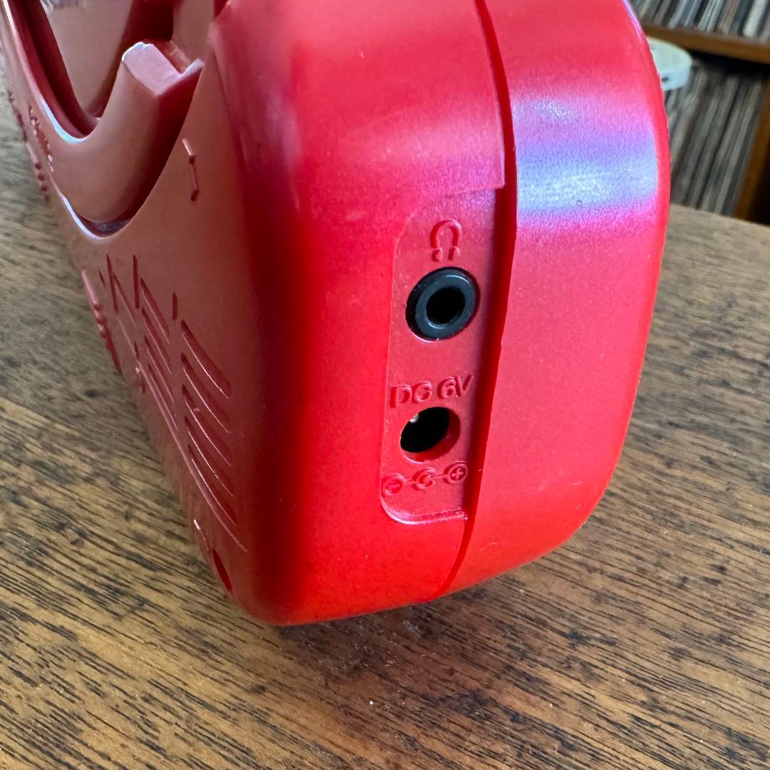 Aiwaのラジカセ　CS-P5 レッド　レトロ　カセットテープ　インテリア