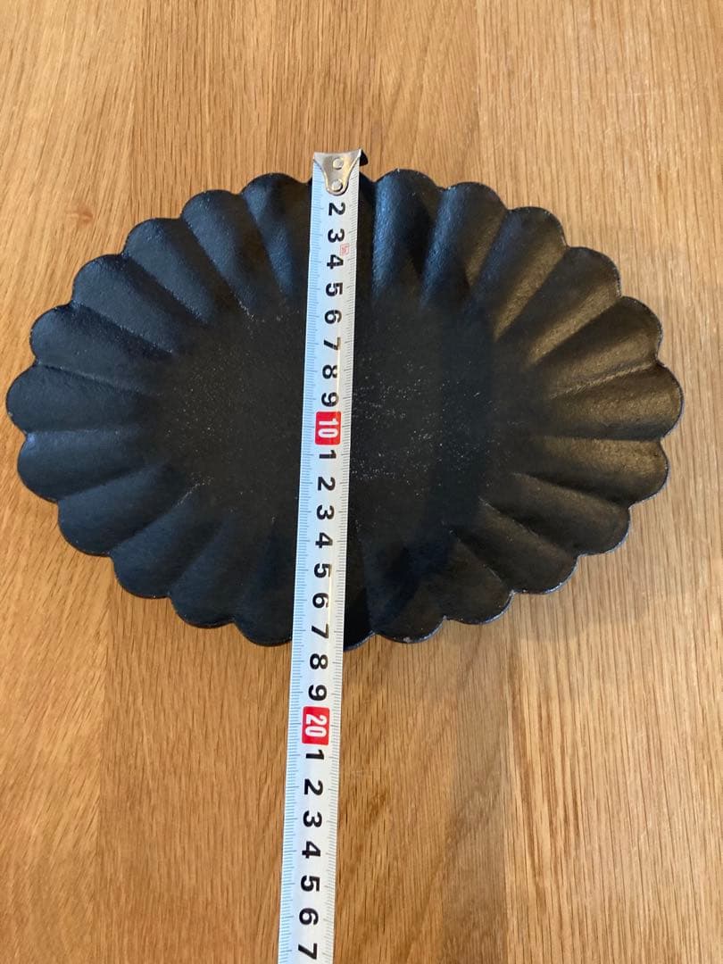 【未使用】高島大樹さん 黒釉 輪花 楕円皿 4枚セット