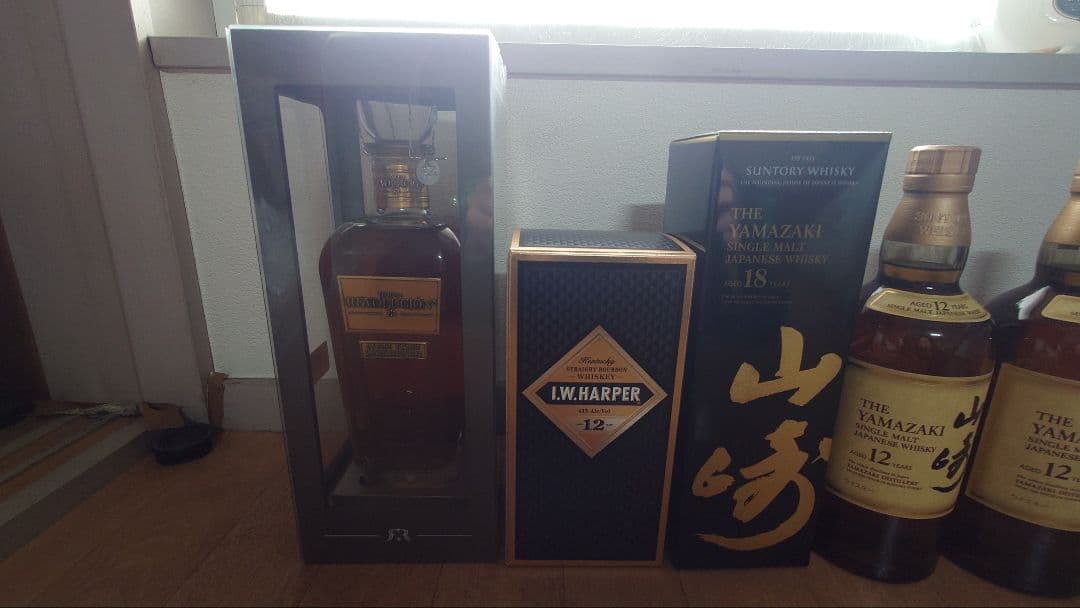 未開栓：山崎18年・12年・IWハーパー12年・REVOLUCION計6本セット