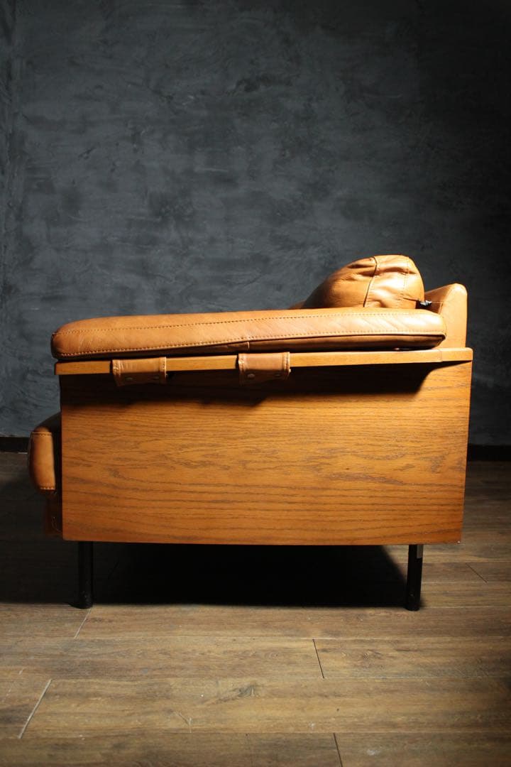 首都圏送無料〜ANV001 本革　3人がけ＋オットマン＋チェア　ソファセット