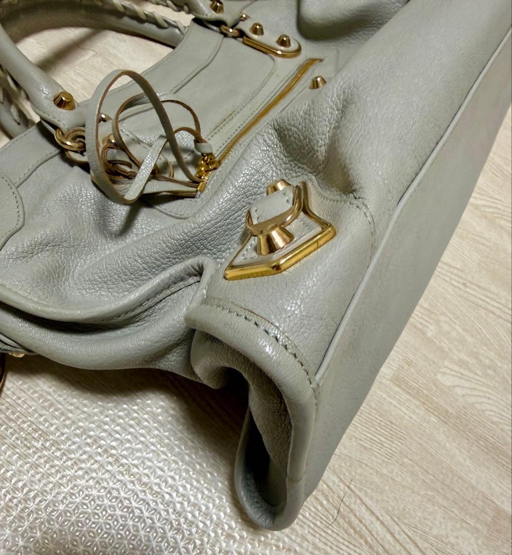 週末値下バレンシアガ クラシック メタリックエッジ シティ 2way グレージュ