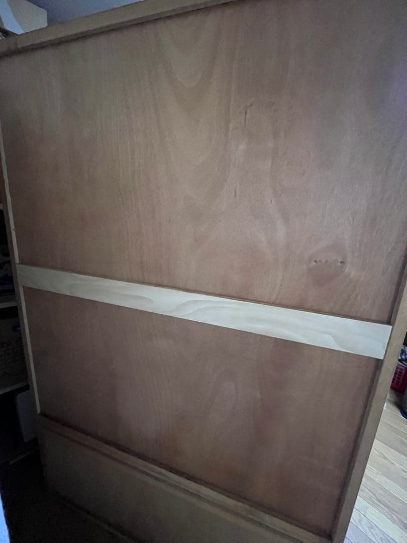 木製 3ドア アンティーク 洋服タンス 収納 ブラウン 3扉 引き出しミラー付