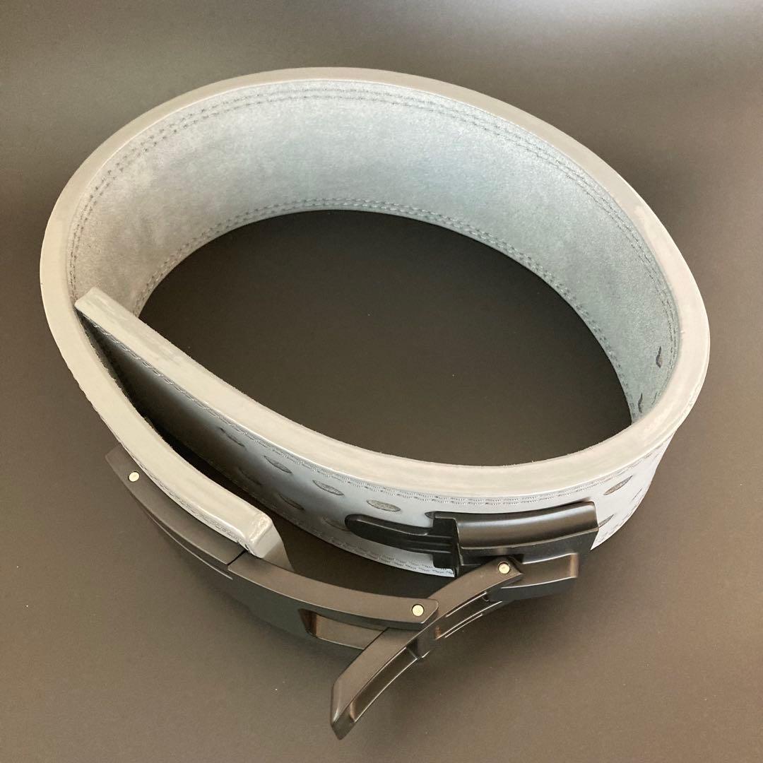 新品 パワーベルト レバーアクション Sサイズ 本革 グレー×ブラック 可変式