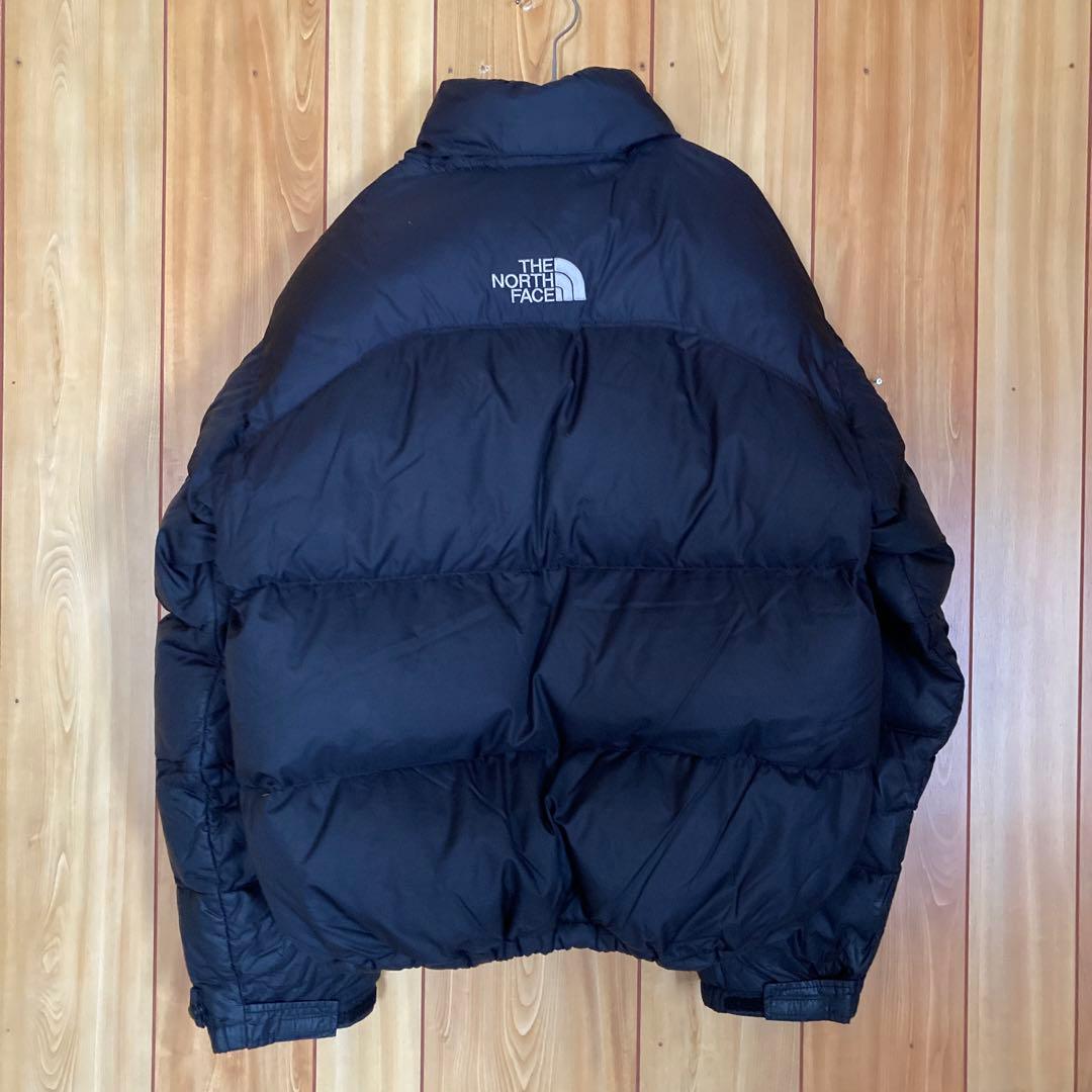 超希少　90s ノースフェイス センターロゴ　ヌプシ Lサイズ　ブラック