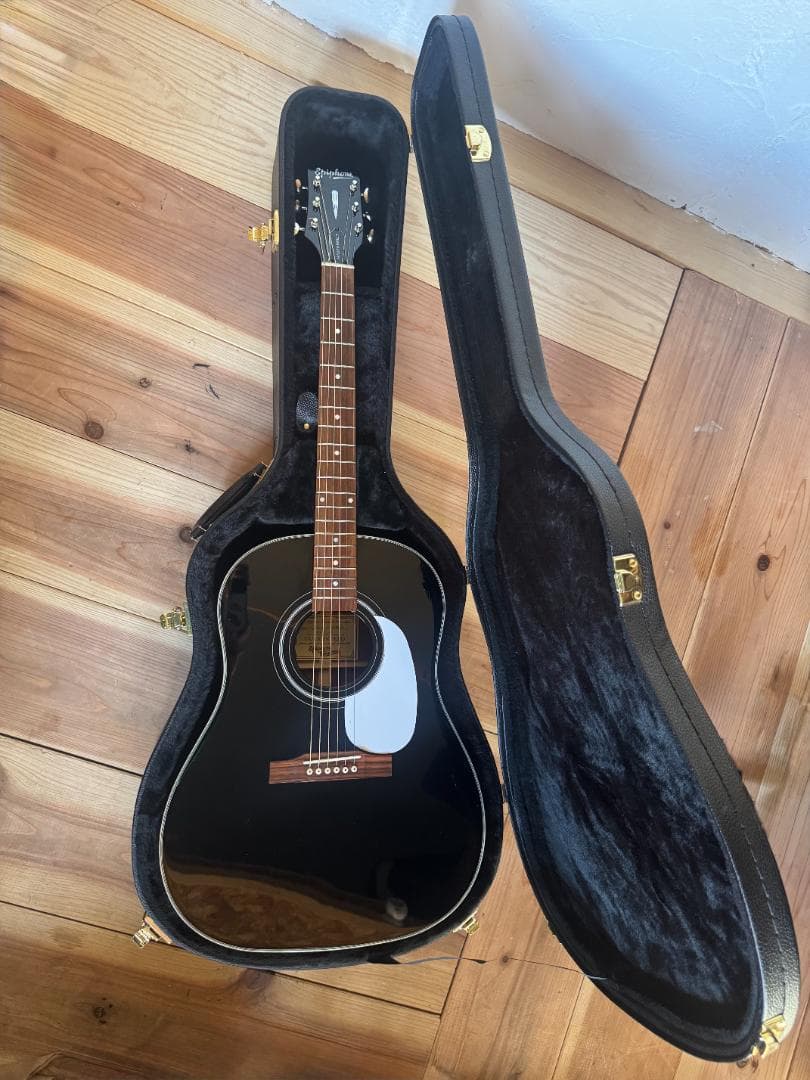 す*ず様 Epiphone AJ-45ME/EB 黒 希少 美品 Gotohペグ