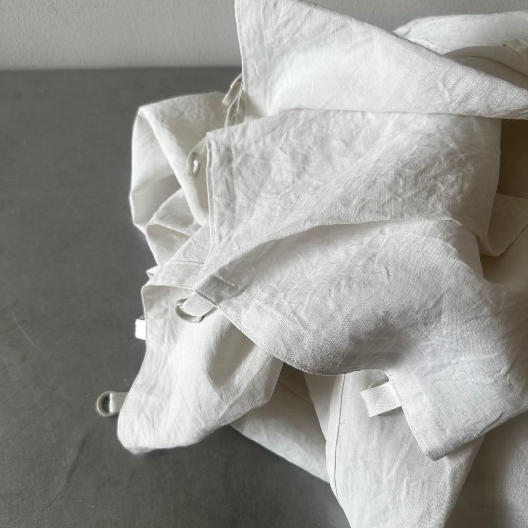 古道具/大判白磁リングの古布カーテン　幅165㎝×丈200㎝