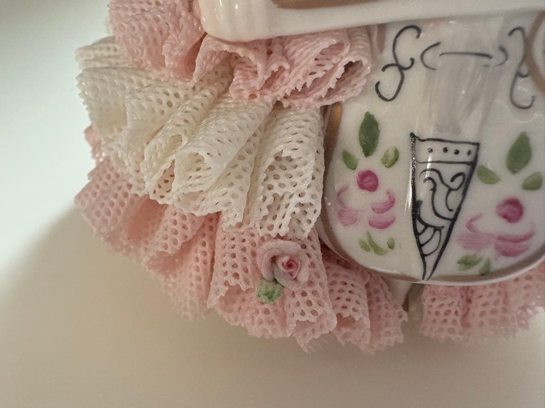 Irish Dresden アイリッシュドレスデン　レース陶器人形2体セット