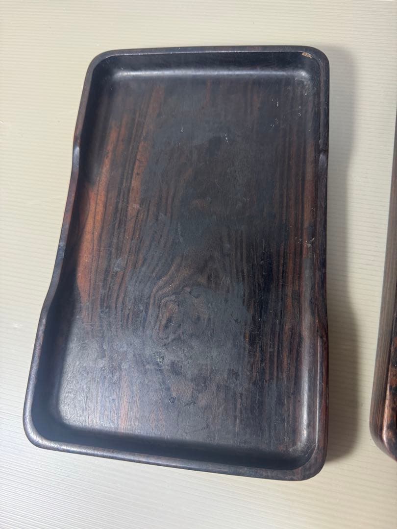 2084 中國古硯　老人端硯 文房具 文箱