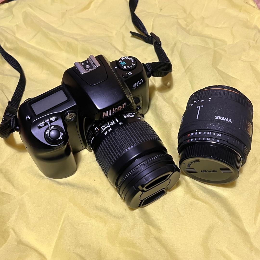 値下げSIGMA 単焦点 Nikon F60 一眼レフフィルムカメラレンズ付き