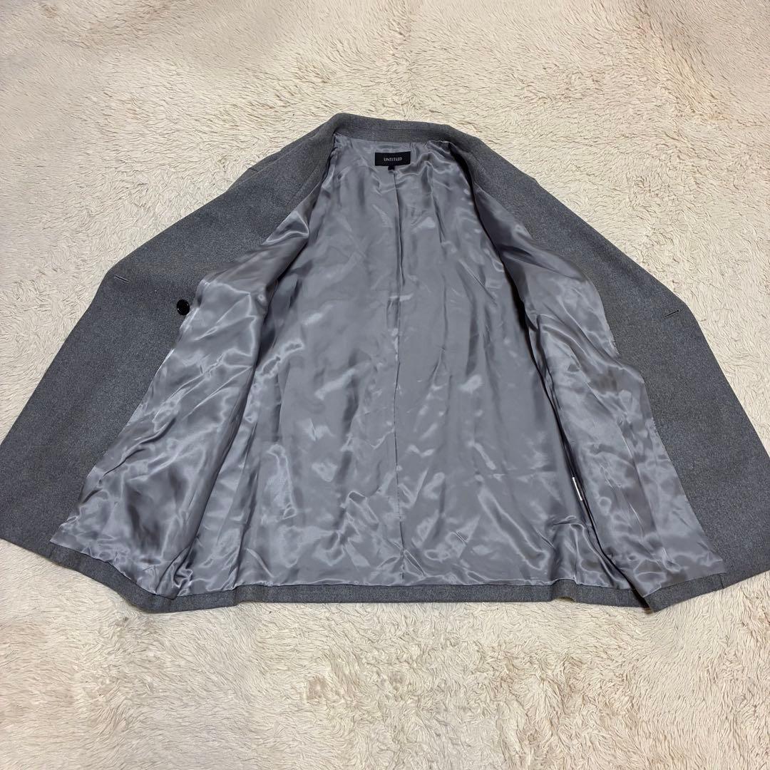 UNTITLED 23AW 3L 44 ネオカレッジフラノ ビッグショールコート