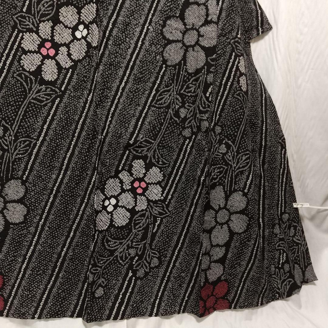 東京ますいわ屋 有松絞り浴衣 濃紺 身丈144