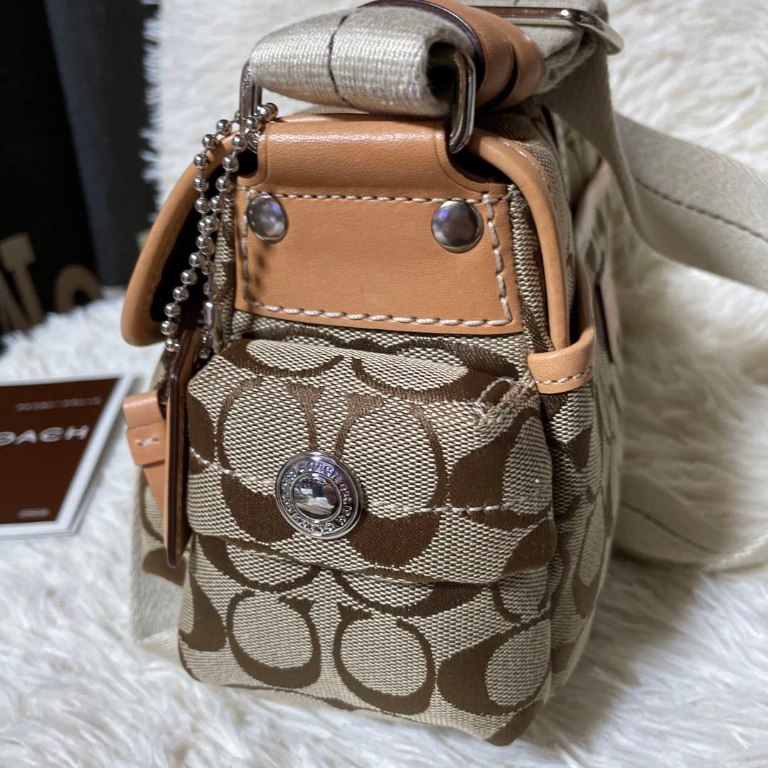 COACH ソーホー シグネチャー ショルダーバッグ ベージュ y2k