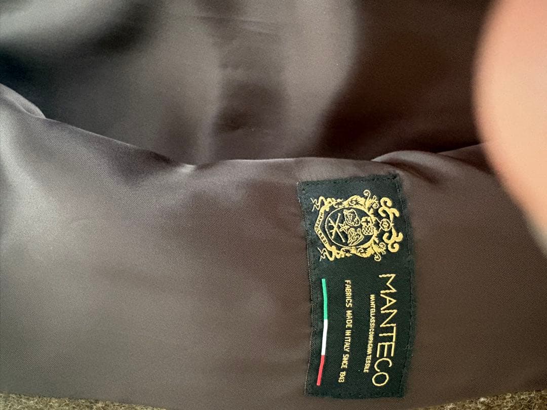 ブラウン ウール混紡 オーバーサイズコート