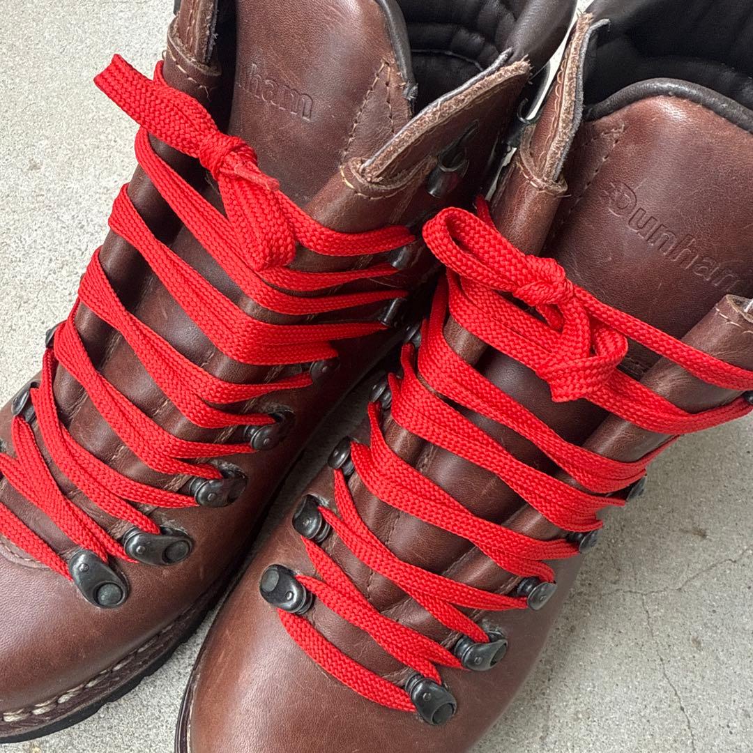 ⚪︎美品　Dunham ブラウンレザー ハイカットブーツ　マウンテン　ビンテージ