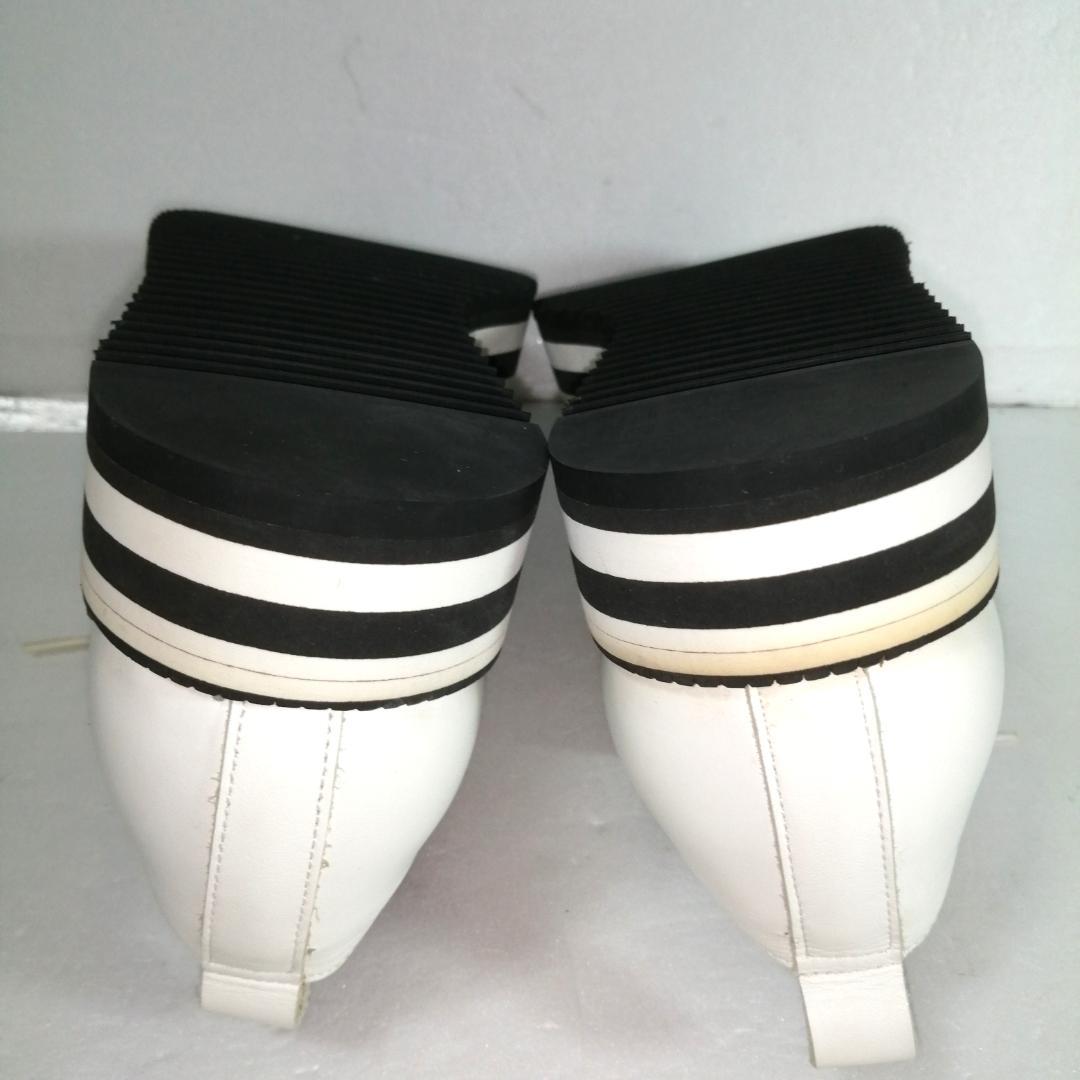 ●comme des garcons レザーレースアップシューズ厚底