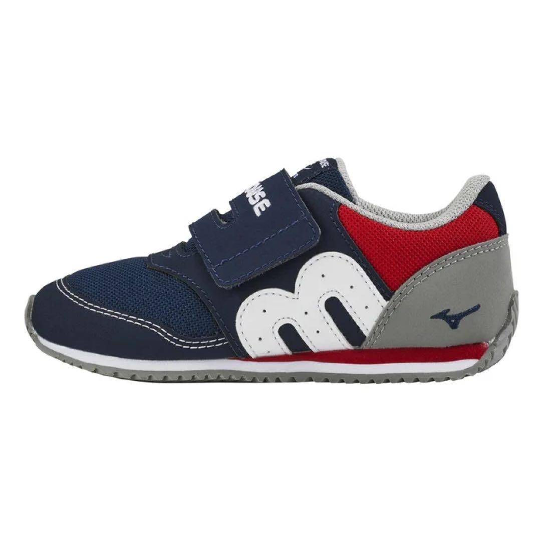 i*e様 ミキハウス 現行品 ミズノコラボ キッズシューズ 紺 17.5cm