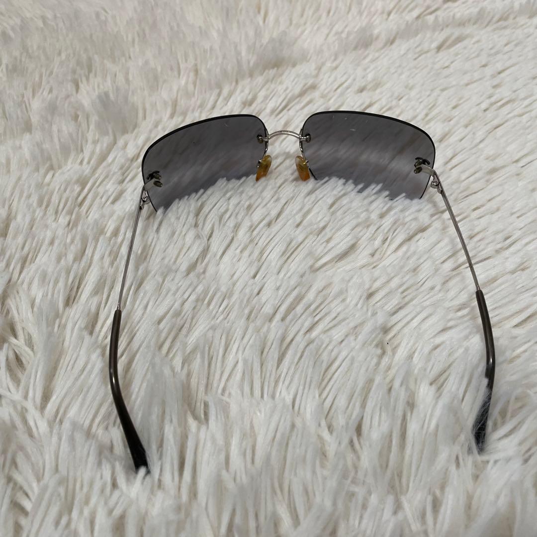 希少 シャネル 4017 ココマーク リムレス サングラス シルバー 62□17