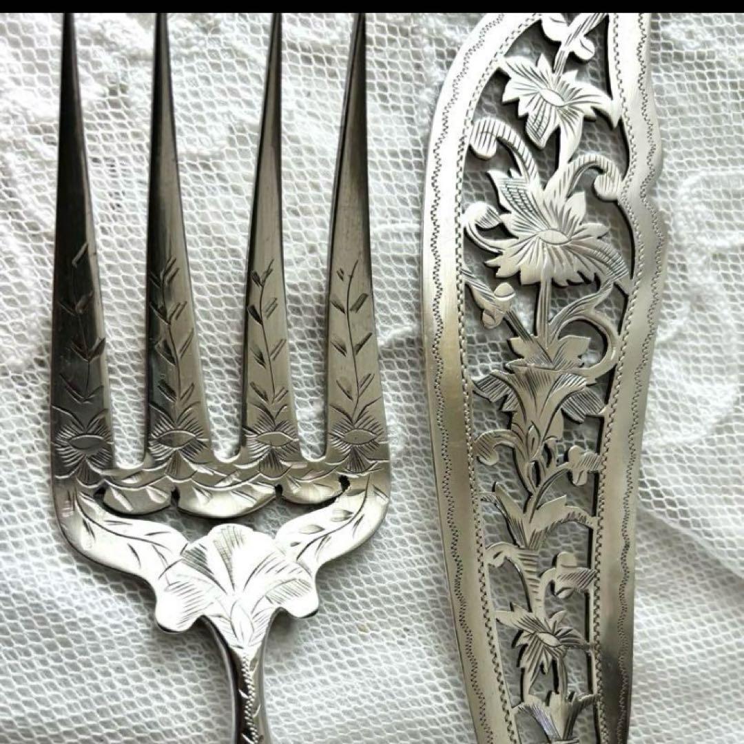 フランスアンティーク 純銀 サーバー ミネルヴァ サービング シルバー 銀950