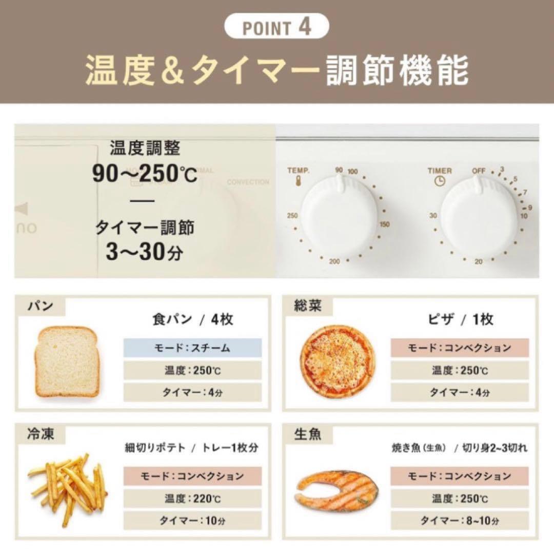 【新品未開封】BRUNO スチーム&ベイク トースター BOE067 ホワイト